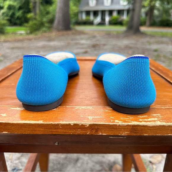 Rothy’s The Point Size 9 Discontinued Peacock Blue Like New Barely Worn - Picture 5 of 6